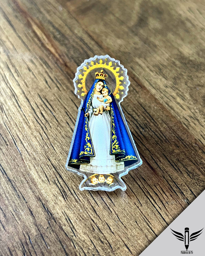Our Lady of Charity Pinback button - Pin de La Virgen de la Caridad del Cobre