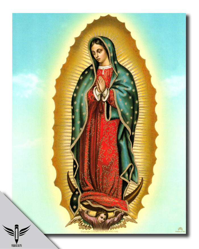 Póster de Nuestra Señora de Guadalupe.